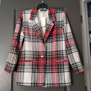 Urban Renewal Vintage Oversized Plaid Blazer NWT
